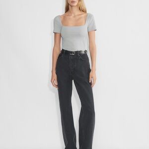 Contour Squareneck Shortsleeve Hip T-Shirt